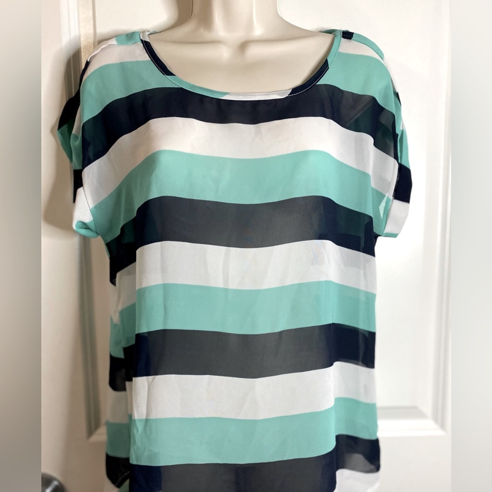 Stitch Fix Stripe Sheer Blouse